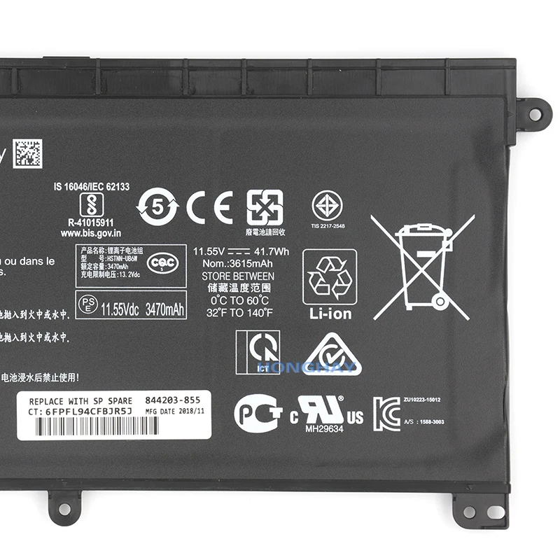 Оригинальный аккумулятор HONGHAY BI03XL для HP Pavilion X360 13-U100TU U113TU U169TU TPN-W118 Stream 14-AX0 HSTNN-UB6W