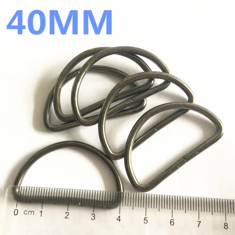 5 шт. 40 мм несварные d образные кольца пистолет черные металлические Ремни