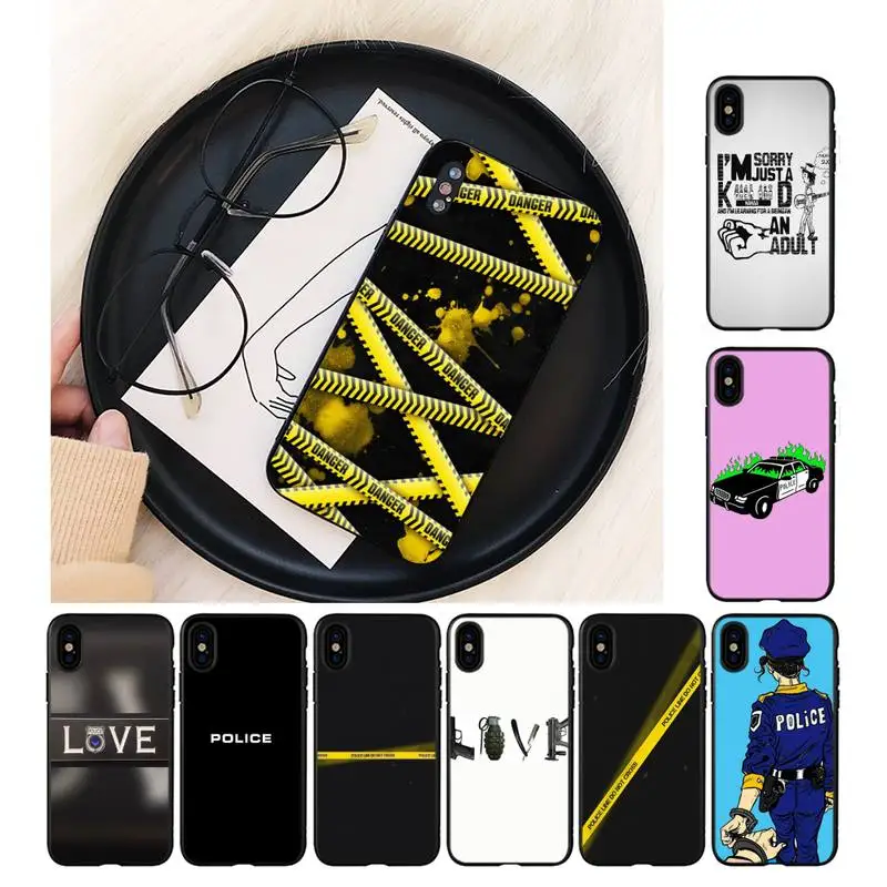 Чехол для телефона Yinuoda с символами полиции iPhone 11 8 7 6 6S Plus X XS MAX 5 5S SE 2020 XR pro|Бамперы|