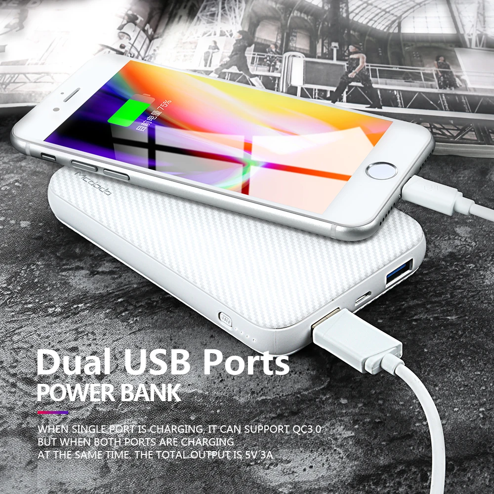 Внешний аккумулятор Mcdodo 10000 мАч Type C PD быстрая зарядка 3 0 USB внешний для Xiaomi IPhone