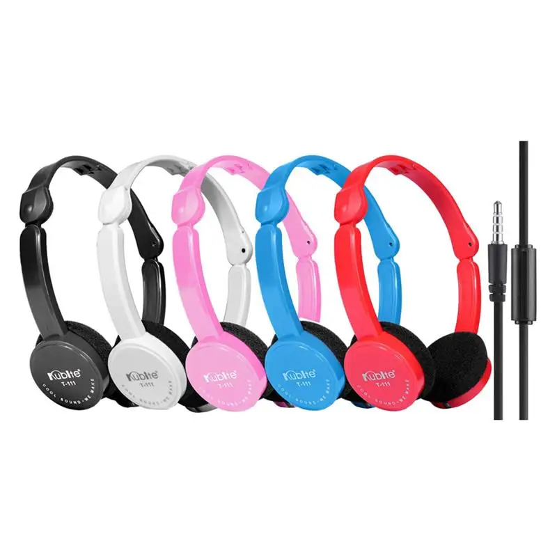 

Wired Over Ear Headphones with Microphone Foldable Headsets Portable Music Gaming Earphones