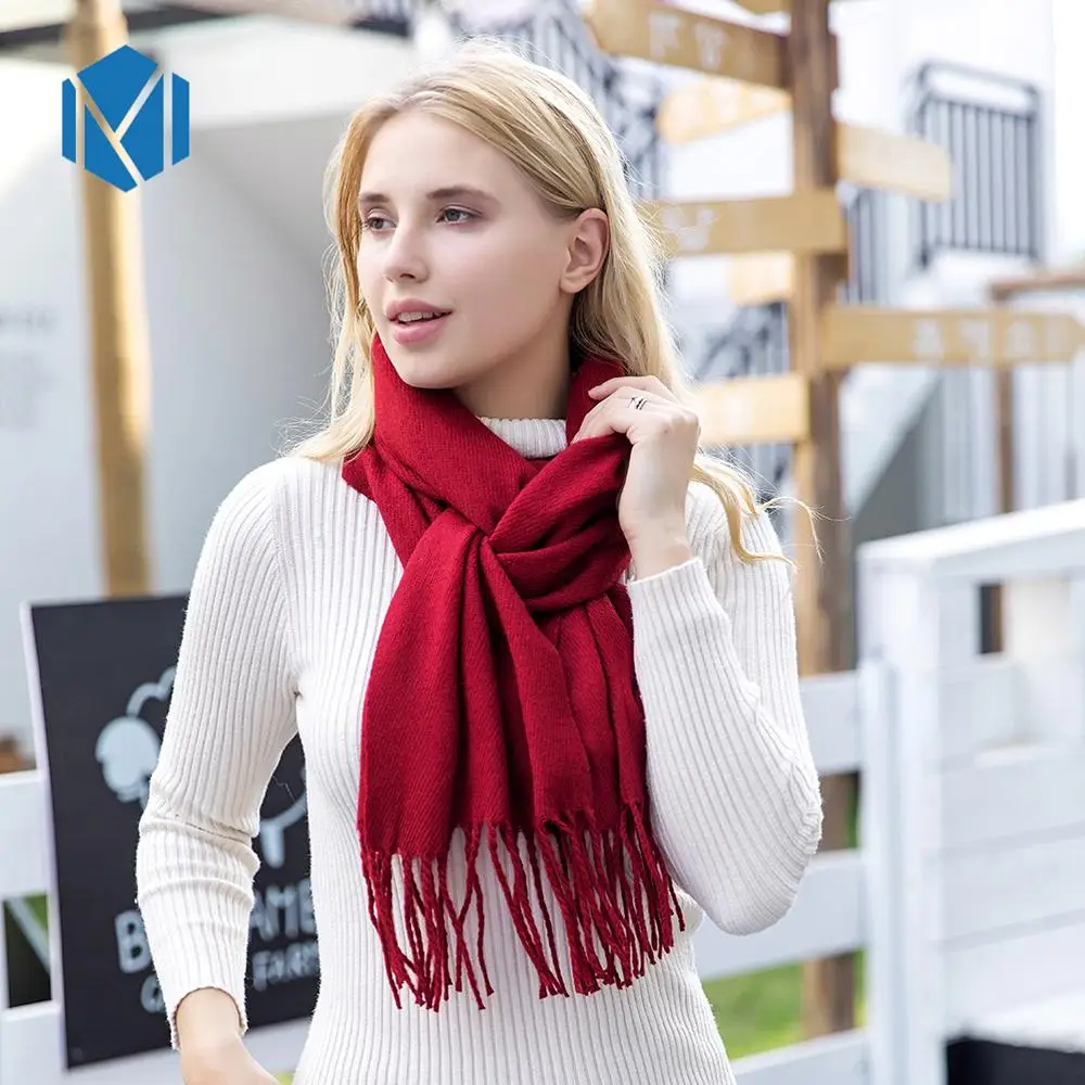 Осенне зимний плотный шарф из искусственного кашемира 190*35 см роскошная длинная