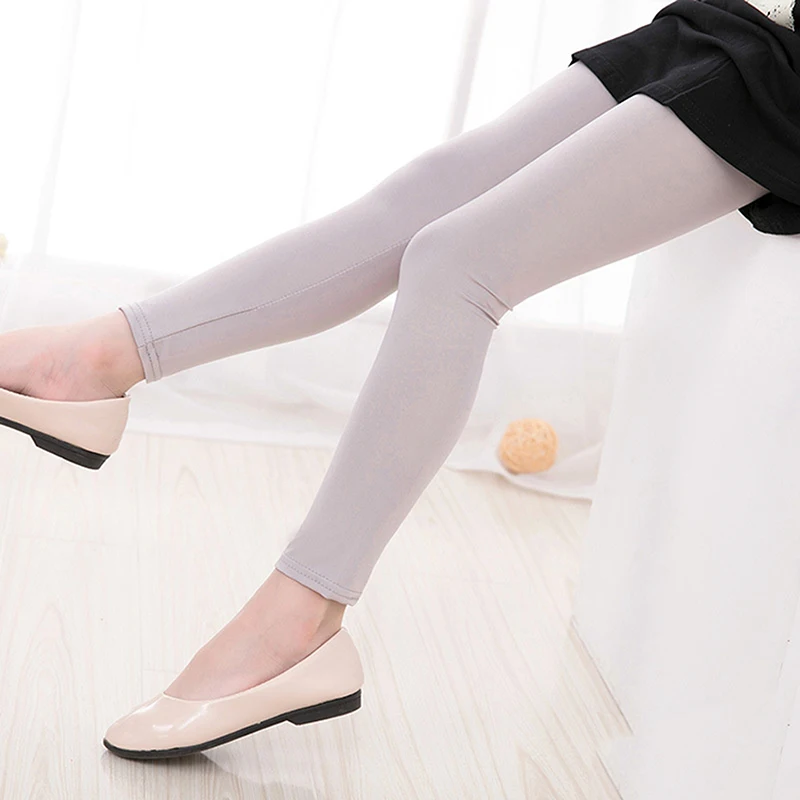 

Girl Pants Spring Summer Candy Color Girls Shiny Leggings Skinny Pants 3-14Y Children Kids Elastic Leggings Solid Color Trousers