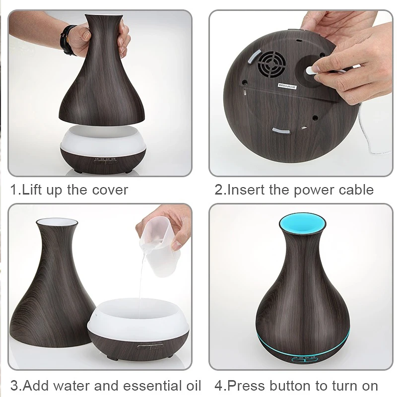 Аромадиффузор для эфирных масел 550 мл с пультом ДУ | Бытовая техника