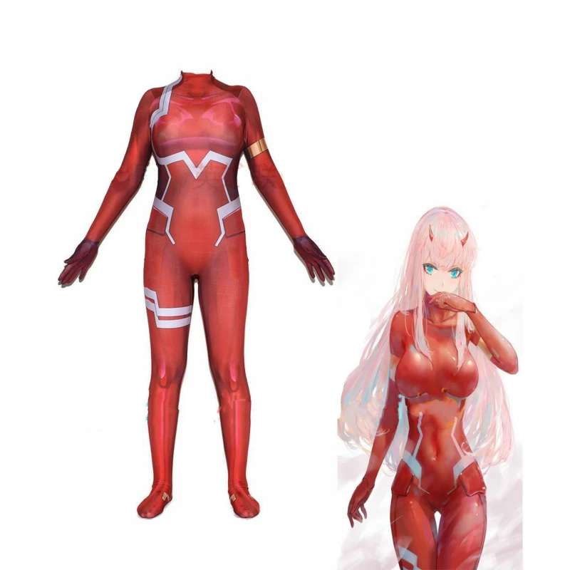 Аниме Darling In The Franxx косплей костюм сексуальный боди Zero Two Code 002 комбинезон для