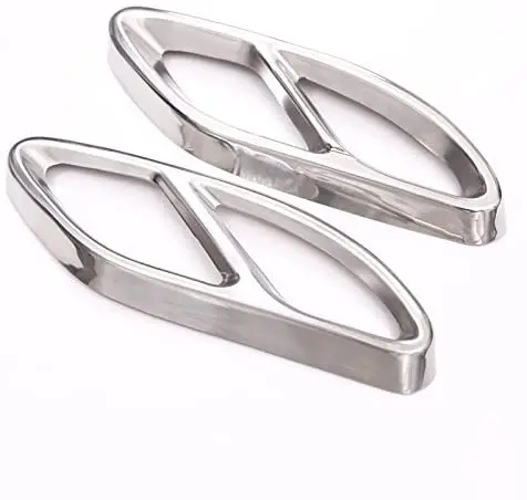 

2 x Steel Exhaust Pipe Cover Trims For A B C GLC Class W205 W213 W246 W247 X253 W177 E-Class C207 Coupe (Shiny Silver)