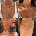 Женская богемная слоистая кисточка ZOVOLI, колье-чокер золотистого цвета в готическом стиле, колье с цепочкой в виде змеи, эффектные ювелирные изделия