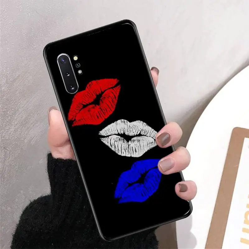 FHNBLJ сексуальная девушка Красные Губы Поцелуй чехол для телефона Samsung Note 3 4 5 7 8 9 10 20