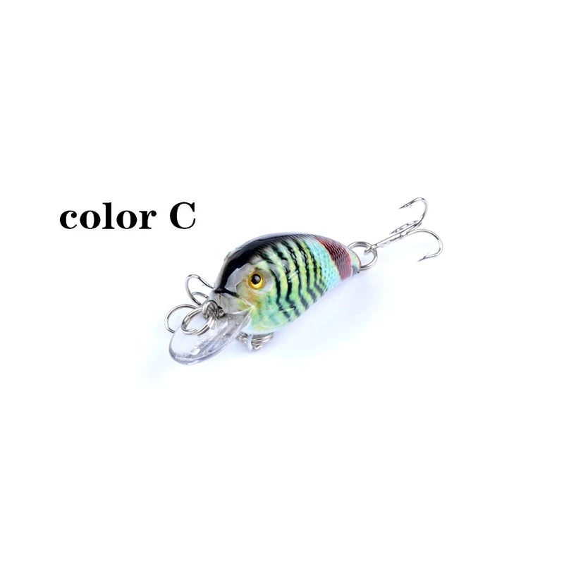 

1Pcs Small Crankbait Fishing Lure Isca Artificial Colorful Painted Fishing Lures 3D Eyes Wobbler Leurre Peche 4.5cm 4g Hard Lure