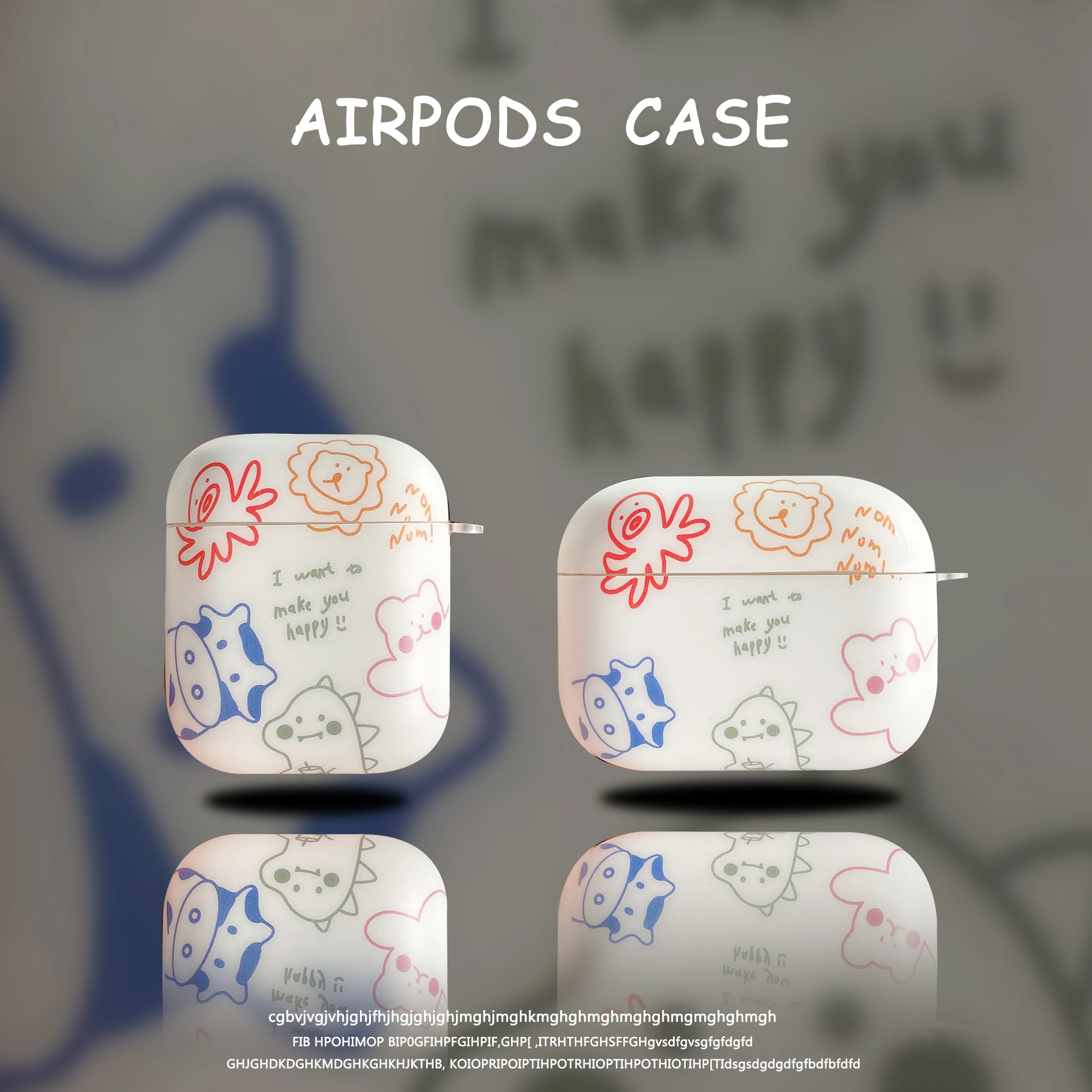 

Защитный чехол высокого качества для Apple Airpods 1 2 Pro, беспроводная гарнитура с зарядным боксом, IMD чехол с мультяшными животными