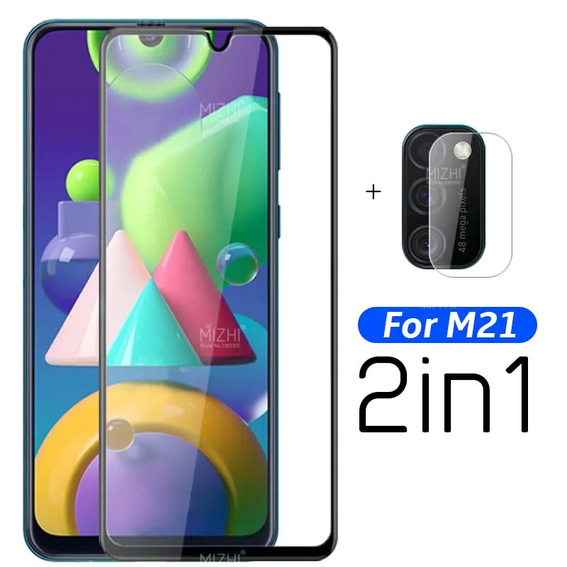 Защитное стекло 9D для экрана и объектива камеры samsung m21 sm-m215f | Мобильные телефоны