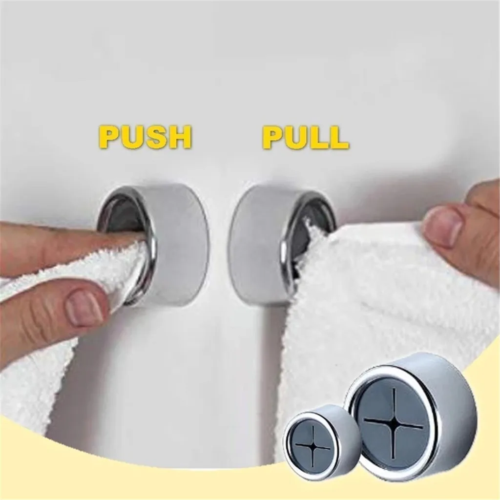 Invincible Hook-free Towel Creative Hook Set Free Punch Kitchen Bathroom Door Home Accessories accroche torchon mural 64P | Дом и сад