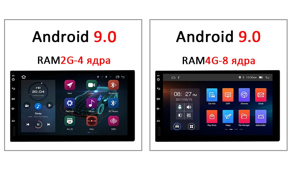 " ips экран Android 9,0 4G 64G 8 CORE 2 DIN универсальный gps Стерео Радио Навигация мультимедийный приемник без DVD плеера