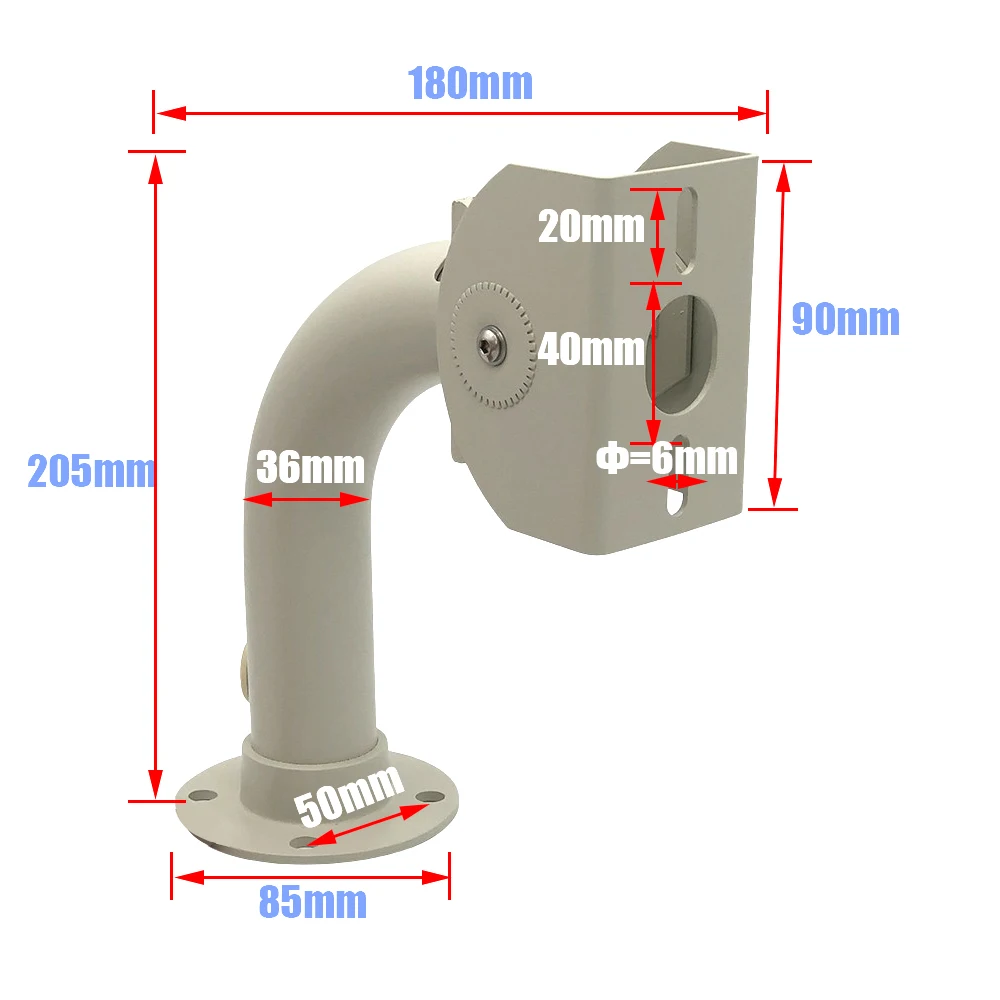 L Type Surveillance Security CCTV Camera Housing Stand Steel Wall Ceiling Mount Bracket With Adjustable Rotating Universal Head |