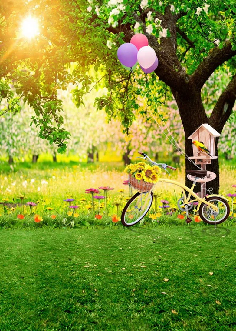 Сиренево-синего цвета 1.5*2.2 meters /5*7 feet Photo Background Spring Children Baby Holiday Photo Studio Foldable Photography Backdrop Vinyl Fabric - Цвет: Сиренево-синего цвета