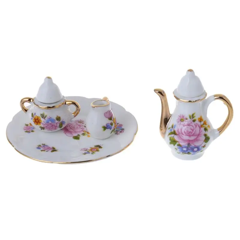 Kids Baby Room Game Mini Ceramic Tea Set Model Simulation Doll House Decorative Accessories | Игрушки и хобби