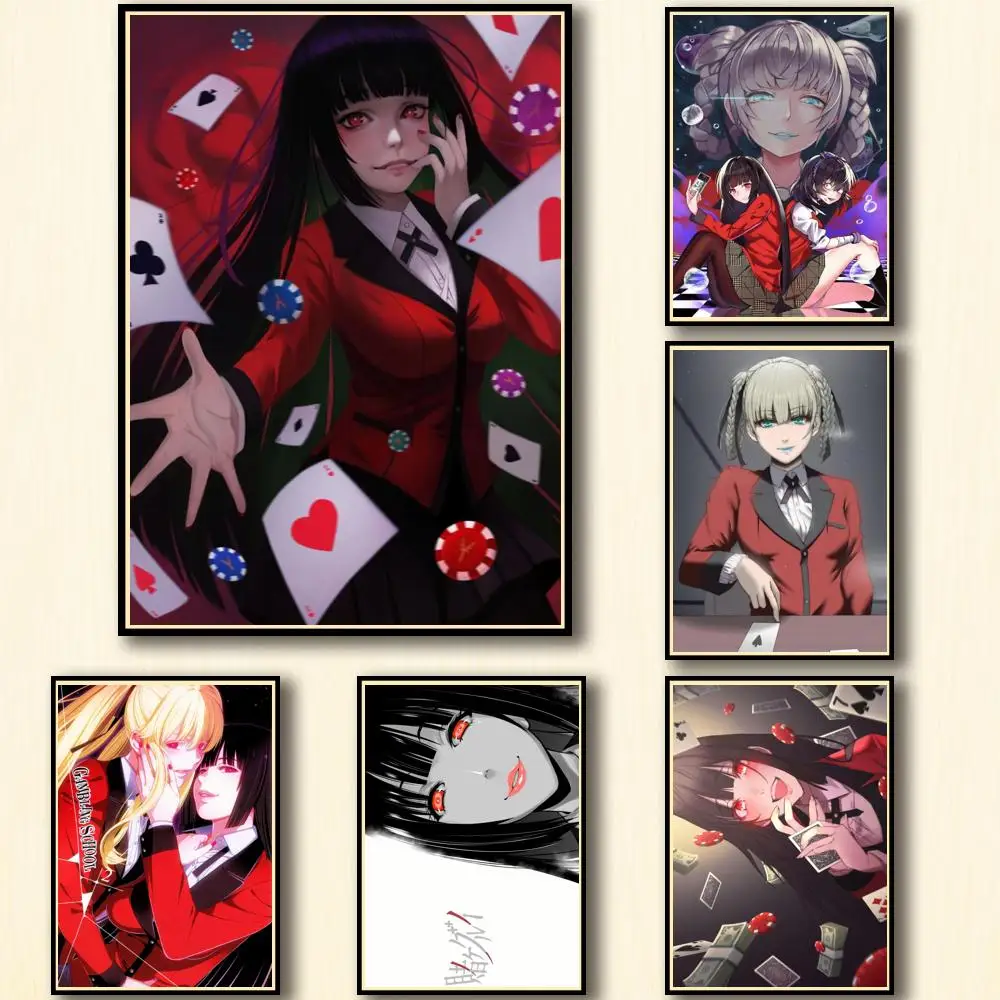 28 стилей на выбор Шелковый постер с художественной печатью аниме Kakegurui домашний