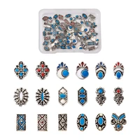 1 box butterfly ocean textured alloy cabochons mixed color crystal epoxy resin filling nail art decoration accessories