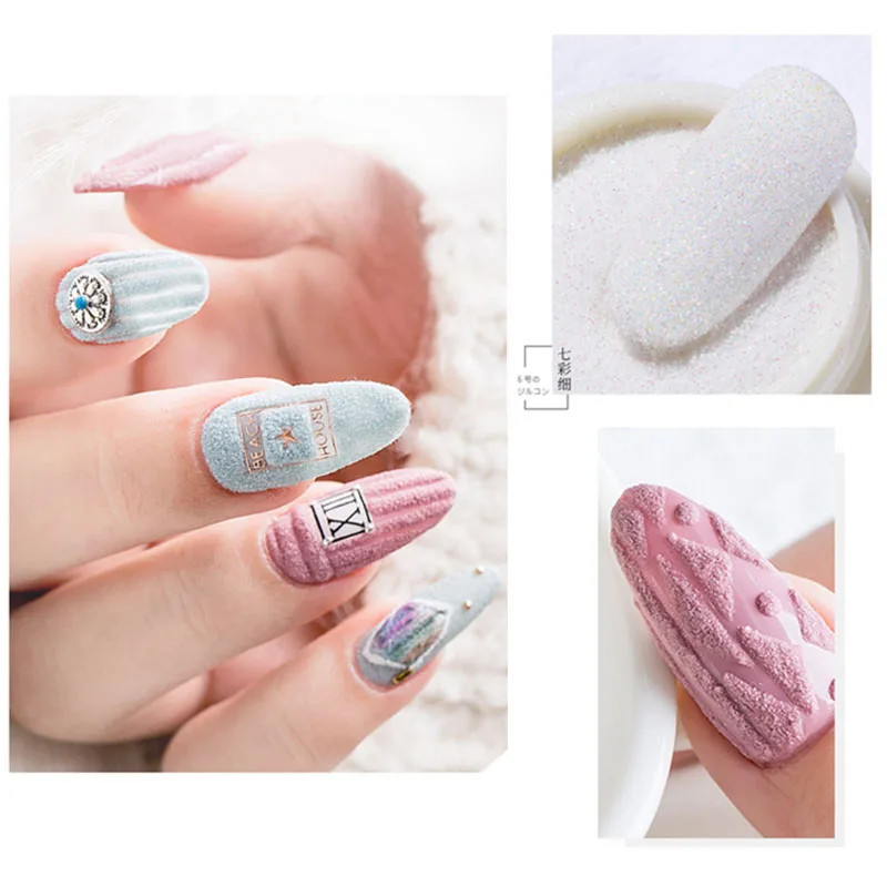 1 коробка блестящий градиент для ногтей порошок сахарный лазерный маникюр