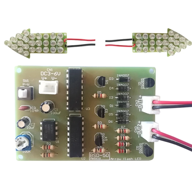 

DIY Kit Red Blue Dual-Color Flashing Light LED Flashing Display Module Analog 1XCB