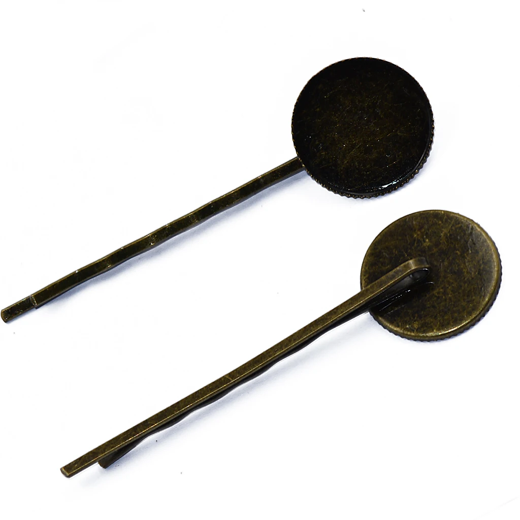 6 шт. уникальные латунные заколки для волос с кабошоном |