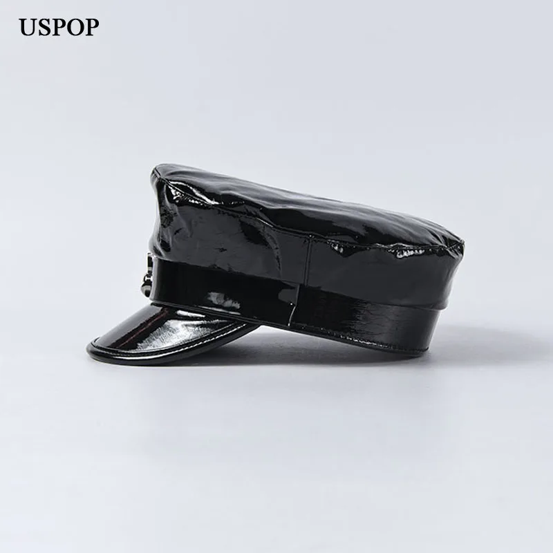 Новый дизайн USPOP женские кепки яркие Кепки из мягкой искусственной кожи