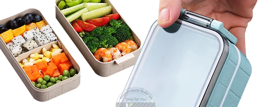 Konco Ланч-бокс Bento box для студентов, офисных работников, двухслойный микроволновый нагревательный ланч-контейнер, контейнер для хранения еды
