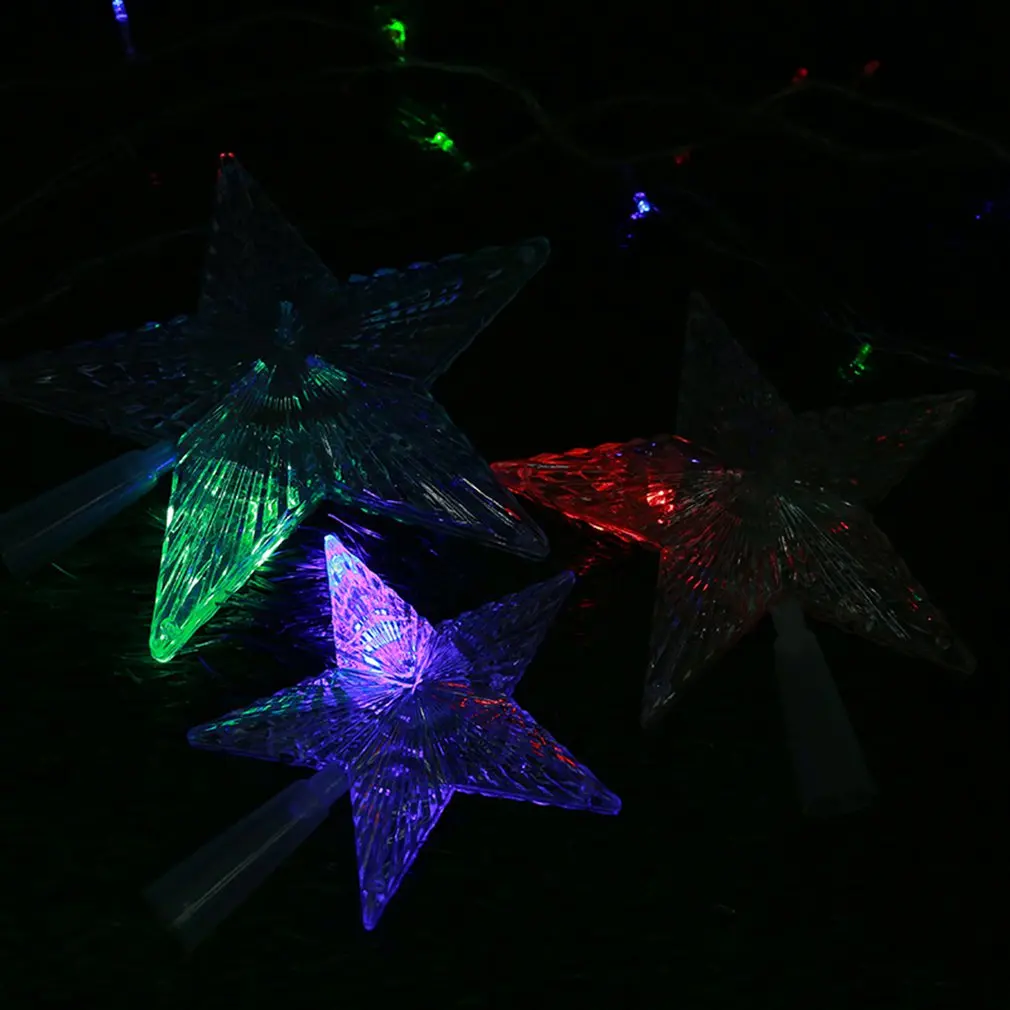 

Рождественское украшение, прозрачный акриловый блеск, пятиконечная звезда, рождественская елка, украшение звезды