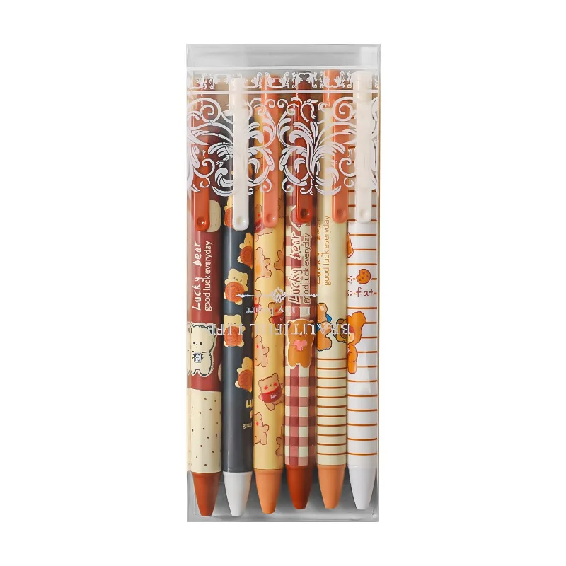 6 pcs/lot Cute Animal party Gel ink Pen Kawaii 0.5mm Black Neutral Pens For School Girls Gift Writing Office Supplies Stationery |