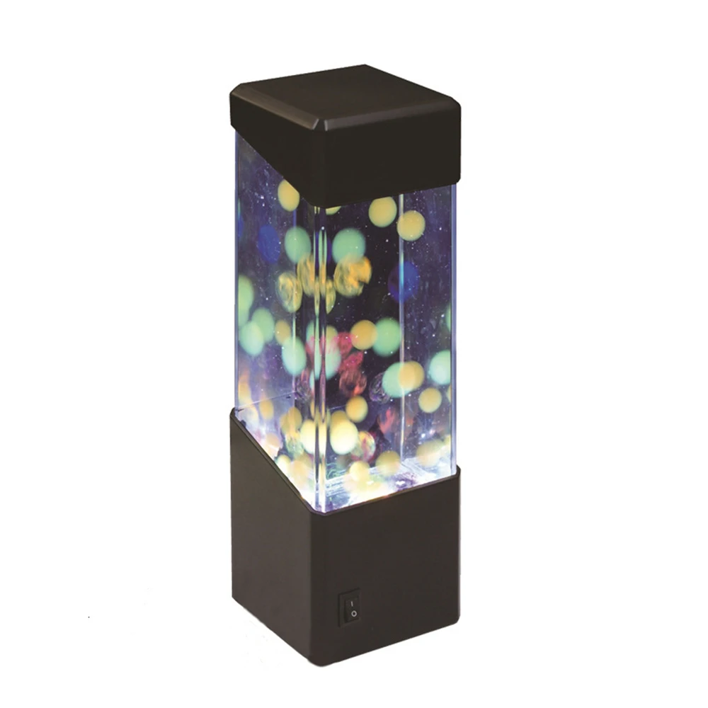 Цветная светодиодная Ночная лампа в виде медузы вулкана маленькой рыбы новинка