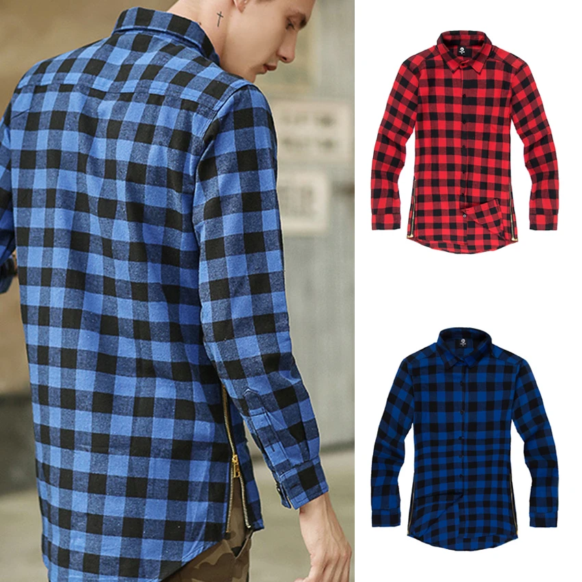 Высокая уличная Ретро оверсайз свободная кривая курица рубашка с боковой