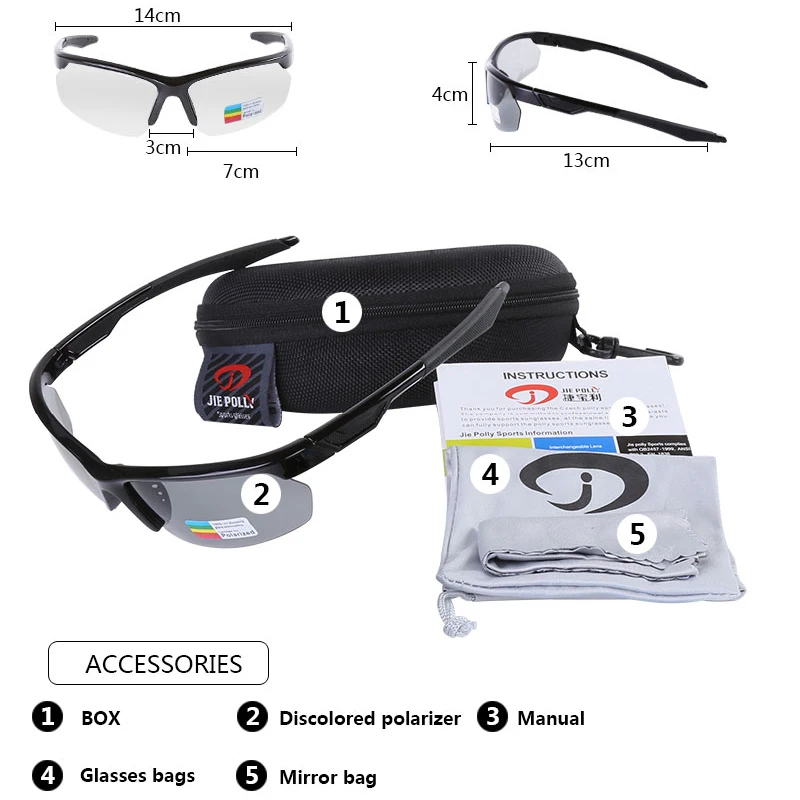 

Photochromic Cycling Sunglasses TR90 Road Bike Glasses 3 in 1 Lens All-Weather Eyewear Mountain Skidproof Spectacles Men Women