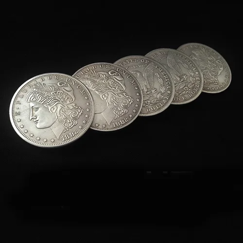 Летные магические трюки производство транспозиция Vanish Coin Magia аксессуар волшебника крупным планом иллюзии реквизит мерцающий монета рутина