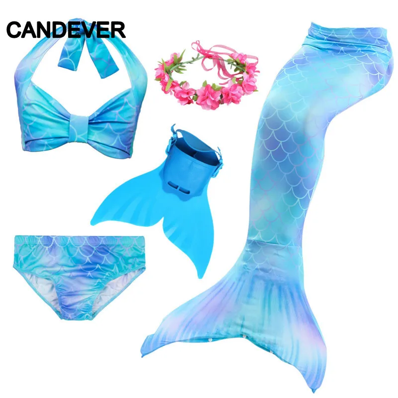 Детский купальник для девочек с хвостами русалки моноласт хвост Ариэль