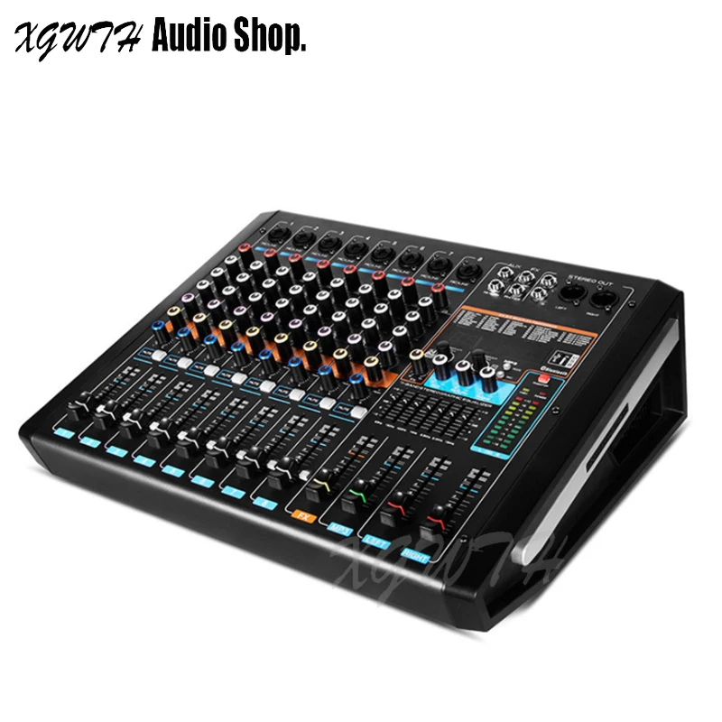 550 вт+ 550 вт высокой мощности Мощность 8 канальный цифровой аудио DJ микшер 99 цифровой DJ, включающим в себя гарнитуру блютус и флеш-накопитель USB электронных устройств смеситель контроллер