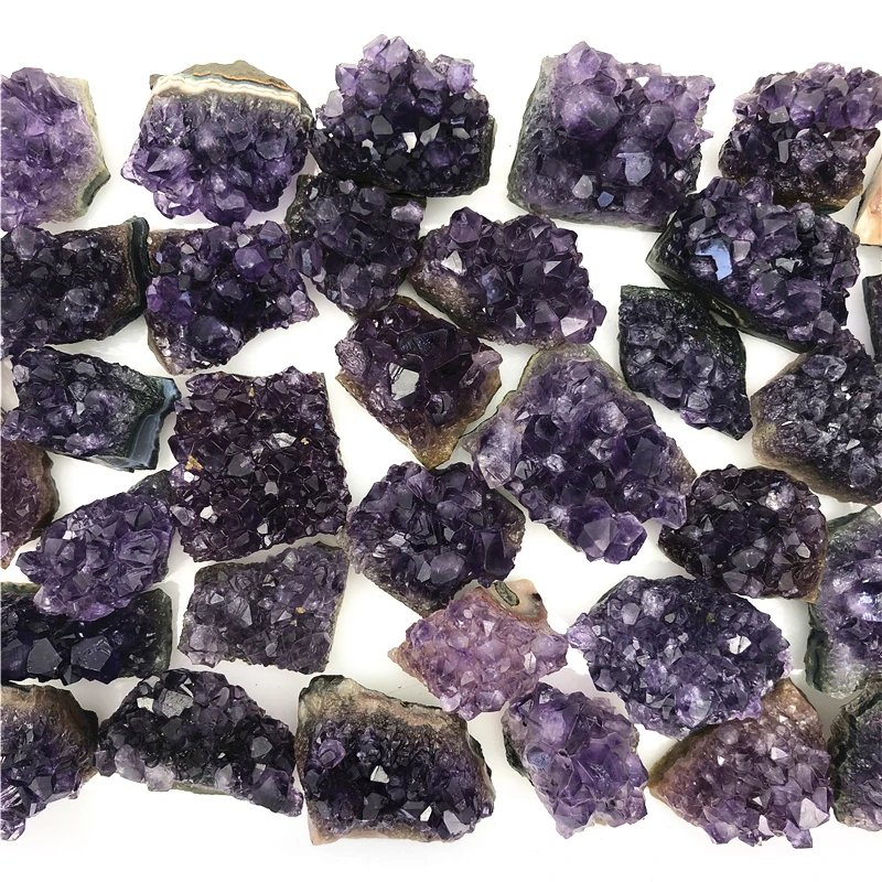 1 шт. натуральный парагвайский аметистовый геодезический кристалл Кварцевый