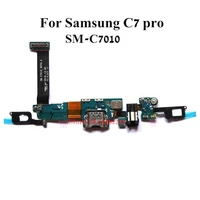 original usb charging port dock flex cable for samsung galaxy c7 pro c7010 charger plug board with home return sensor microphone