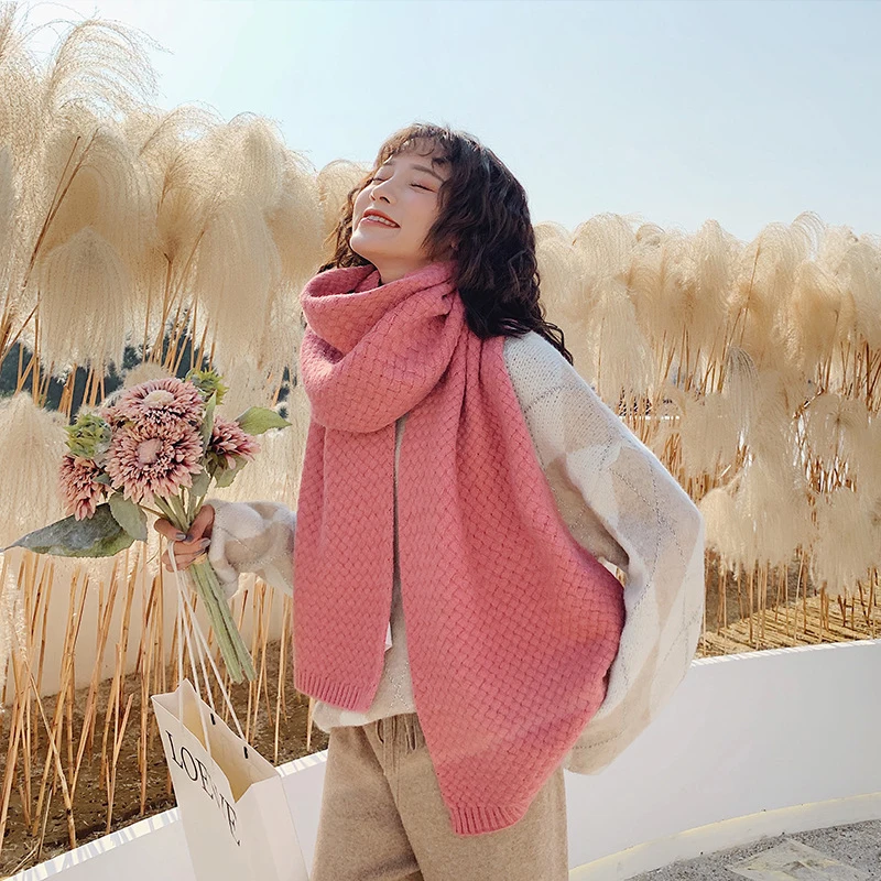 

new fashion Autumn winter comfortable long scarf wild warm thick women cute dual-use elegant vintage solid high quality scarf