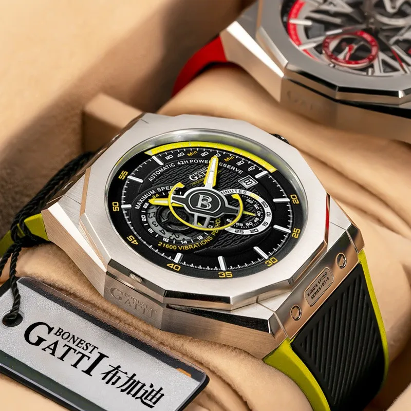 Гатти часы для мужчин Топ бренд Роскошные автоматические механические наручные