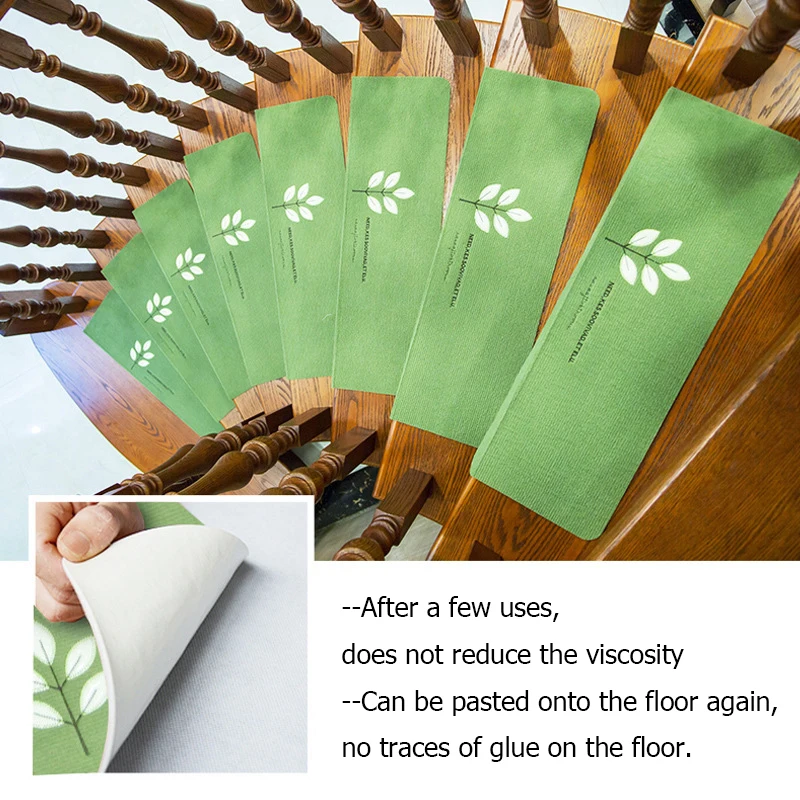 

1 PC Home Indoor Stair Treads Rug Stairs Steps Mat Stair Carpet Non-Slip Waterproof Self-Adhesive Luminous Stairs Soft Mats Free