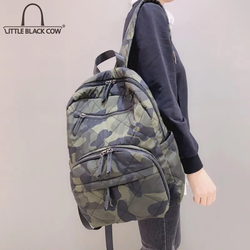 

Women Casual Waterproof Nylon Backpack Big Capacity Travel Bag Camouflage Printed Backpacks Teenager Girl Books Packing Shoolbag