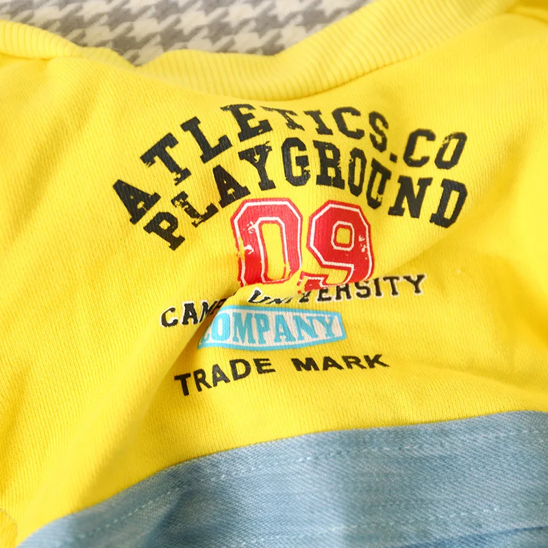 Милые джинсовые комбинезон для собак пижама сезон осень зима Флисовая куртка