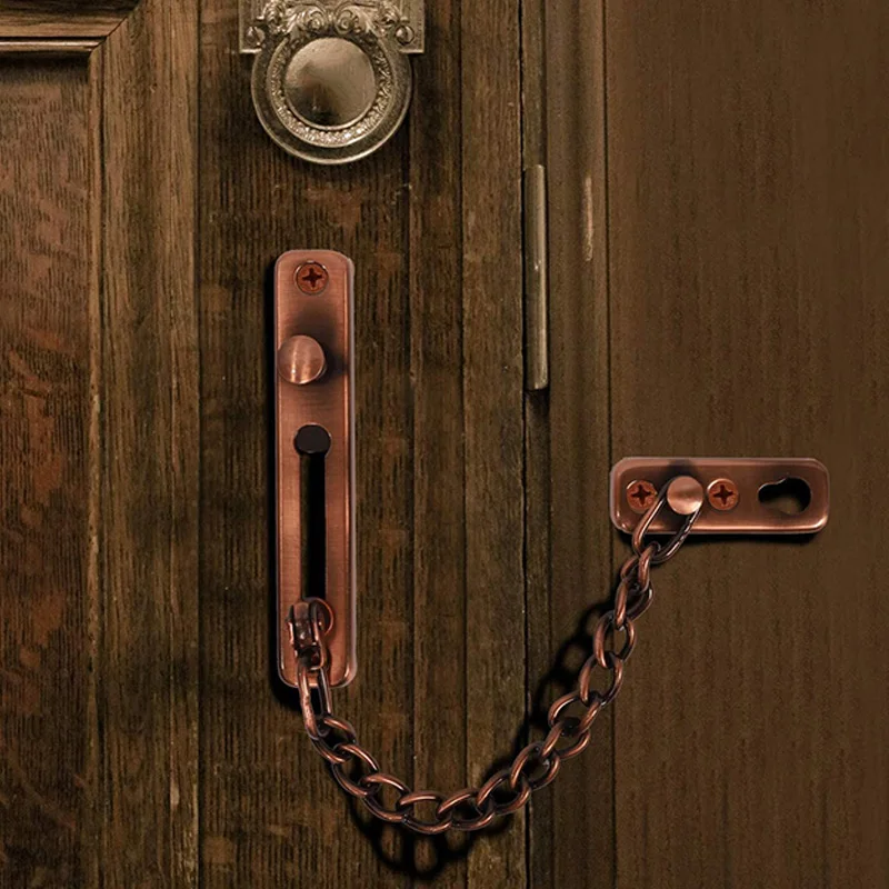 2 упаковки замок дверной цепи защита безопасности с пружинным противокражным