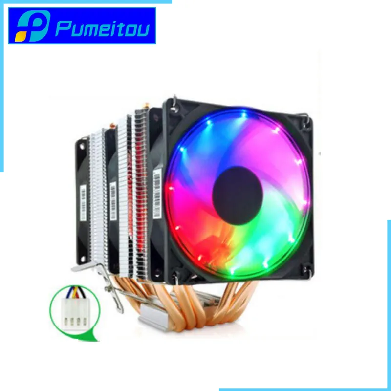 Кулер Pumeitou для процессора AMD Intel с RGB подсветкой 3 контакта 4 контакта|Кулеры и