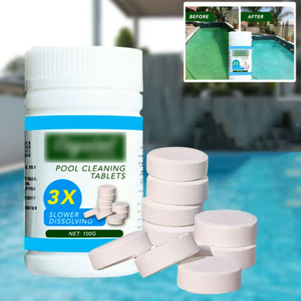 100 шт/бассейн домашний отель больница дезинфекция хлора шипучие таблетки