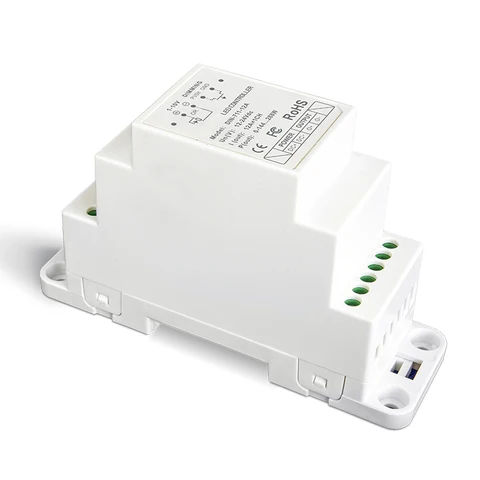 LTECH New Светодиодный 0-10V светодиодный драйвер затемнения; DC12V-24V низкое напряжение на входе; 12A * 1 канал на выходе DIN Rail PWM с регулируемой яркостью