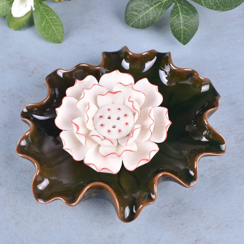 Пластина для подключения курильницы керамическая Будда подставка лотоса