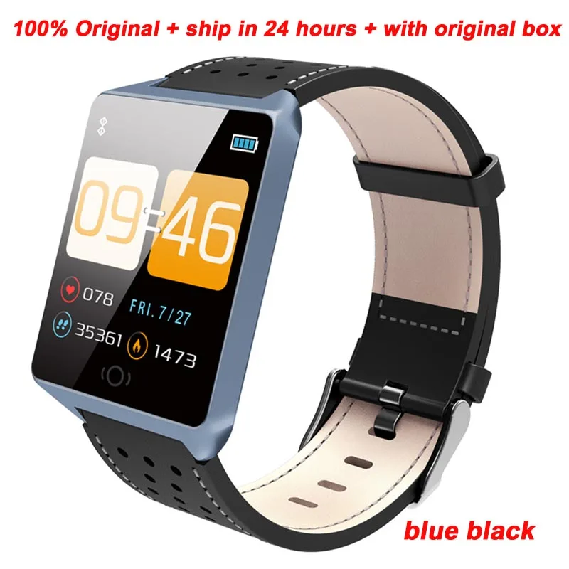 blue black Greentiger CK19 умный браслет relogio фитнес-трекер для мужчин и женщин Смарт-часы монитор сердечного ритма кровяное давление смарт-браслет - Цвет: blue black