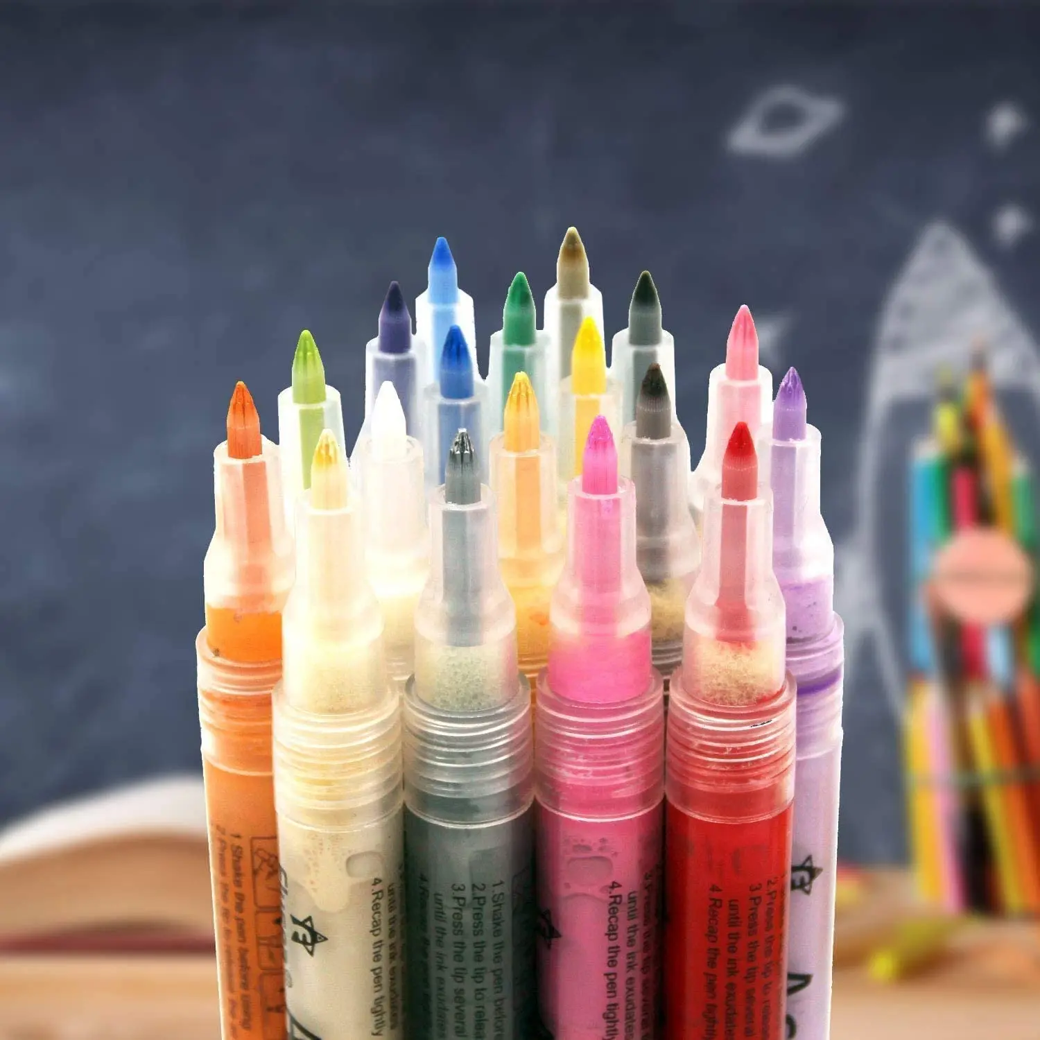 

Acrylic Paint Pen,Optional 1 piece Paint Pens ,DIY Craft Art Waterproof Permanent Paint Marker Pen Set(0.7mm Fine Tip)