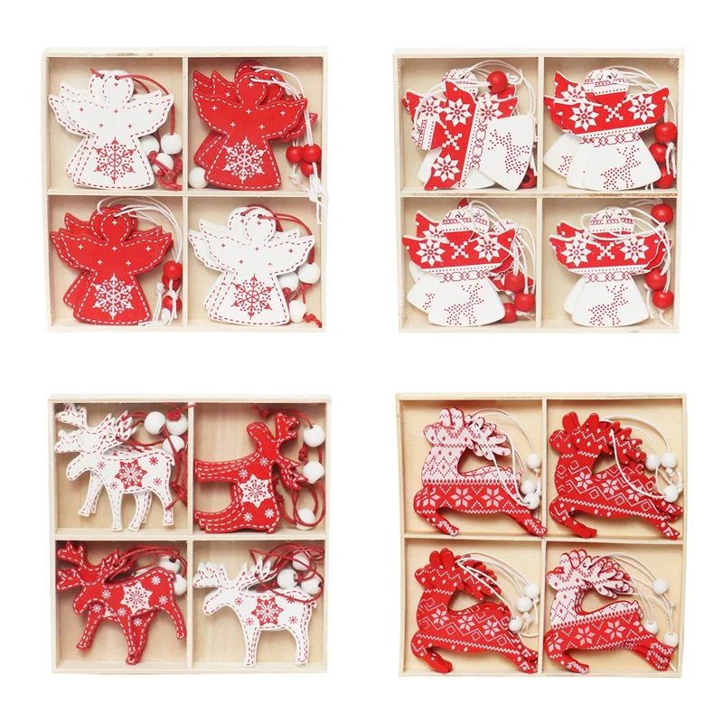 

Рождественская подвеска, деревянный ангел, лось, узор, украшения, Рождественская елка, домашнее праздничное украшение